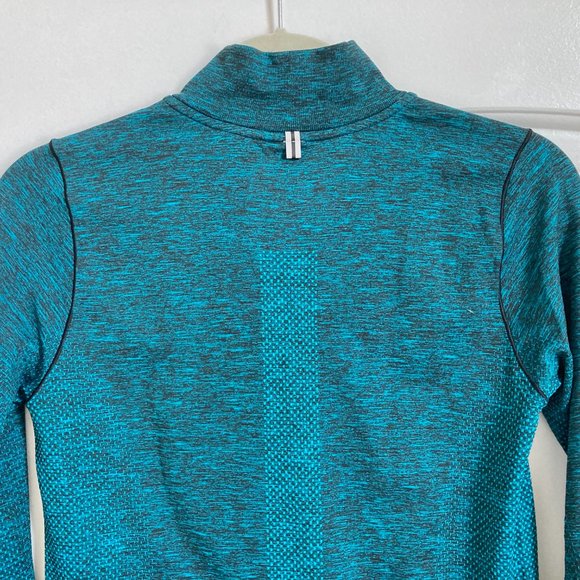 Nike Dri Fit Knit Half Zip running pullover in "Forest Green Heather" S - Picture 2 of 9